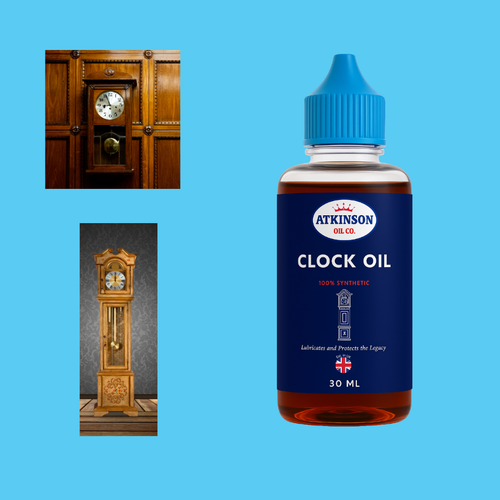 Clock Oil Fully Synthetic 30 ml – For Grandfather Clocks Atkinson Oil ...