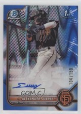 2022 Bowman Chrome Prospect Blue RayWave Refractor Alexander Suarez Auto r9d