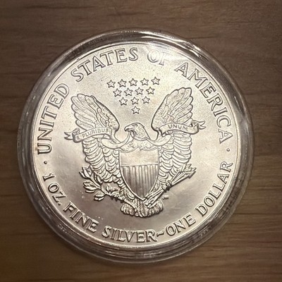 1990 USA American Eagle & Walking Liberty Dollar Coin ~ 1 Oz. Fine