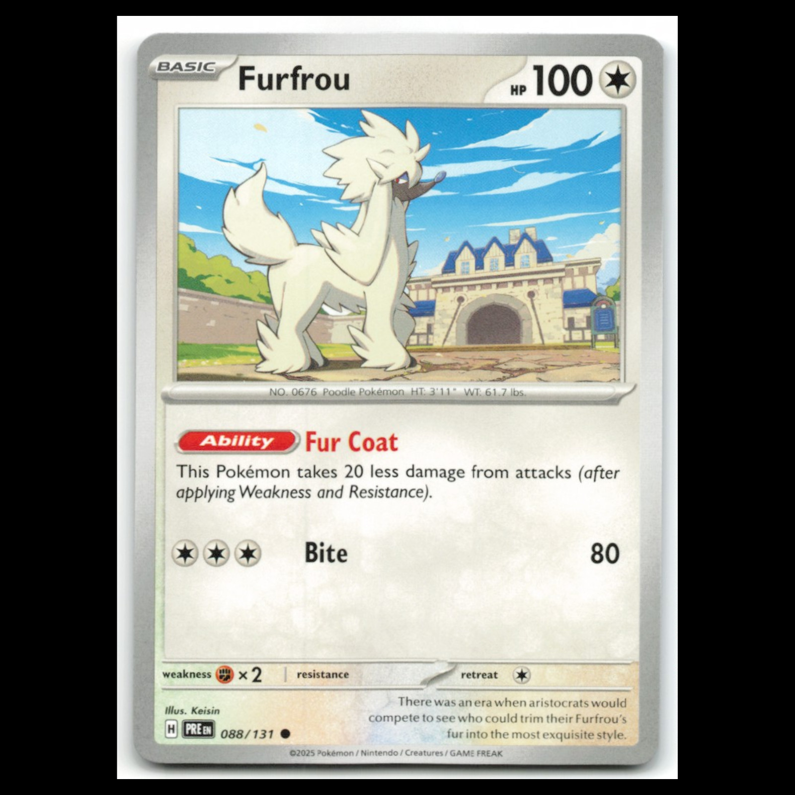 Furfrou #88 2025 Scarlet - Violet Series - Prismatic Evolutions Common Pokemon