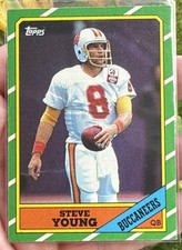 Topps 1986 Steve Young Rookie Card #374 Tampa Bay Buccaneers