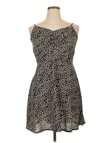 Romwe Women Black Casual Dress XL