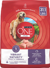 Purina ONE Dry Senior Dog Food Plus Vibrant Maturity Adult 7 Plus Formula 31.1lb 1.35 per pound