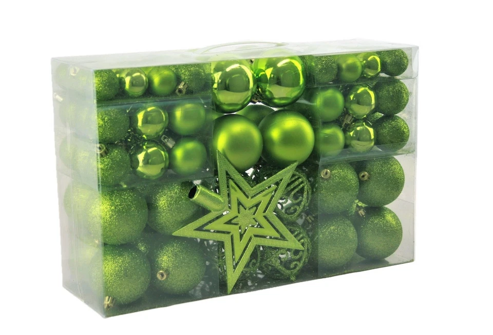 100 Weihnachtskugeln mit Stern Baumspitze Christbaumkugel bis Ø 6 cm Weihnachten