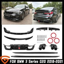 BODY KIT BODYKIT FOR BMW 3 SERIES G20 FRONT SPLITTER LIP REAR LED DIFFUSER SKIRT