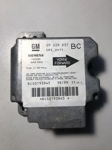 OPEL ASTRA G Sedan F69 Airbag-Steuergerät 09229037 2.00 Diesel 60kw 23927419