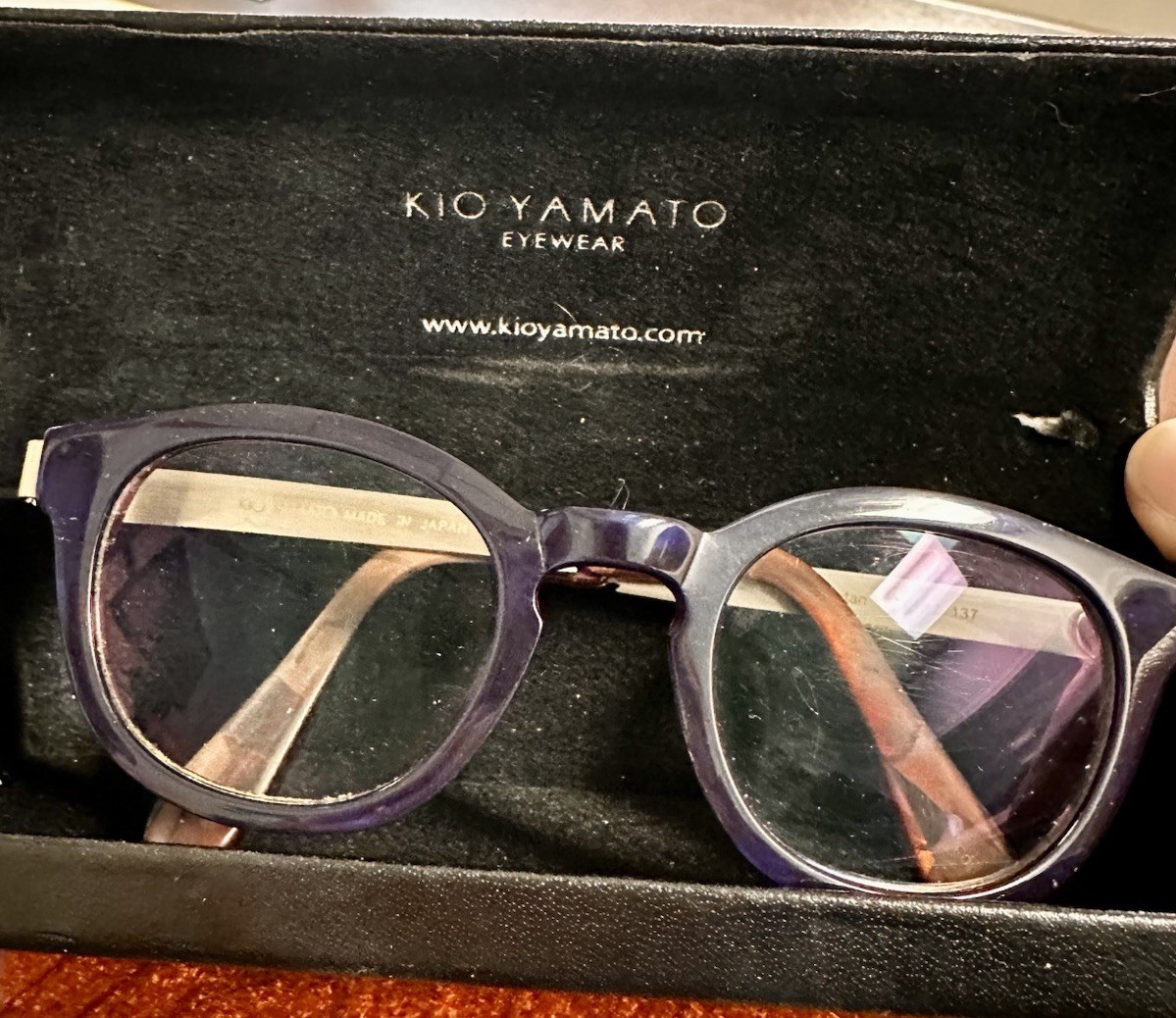 柯月 Kio Yamato KP 136U Titanium Purple Full Rim Eyeglasses 46-22-137