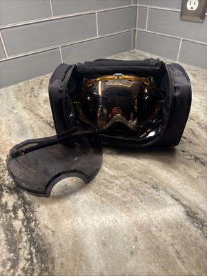 Oakley Wisdom Ski Goggles Orange With Orange Lenses + Helmet Strap + Extra Lens