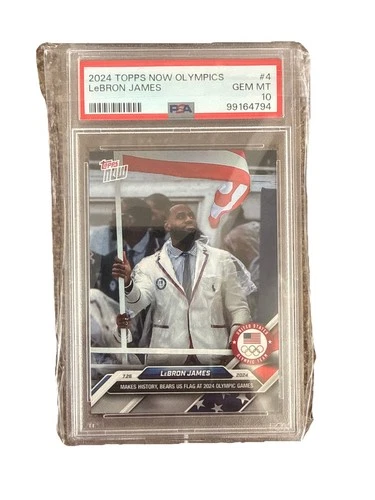 2024 Topps Now Olympics LeBron James #4 Card PSA 10