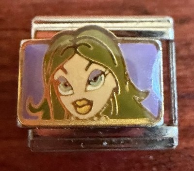 #1/3 BRATZ ''DANA''  SUGAR SHOES  Face ORIGINAL Italia CHARM Col. single Link 9mm
