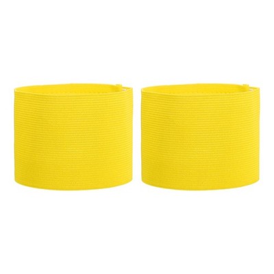 2Pcs Captain Armbands, Adjustable Arm Band, Yellow