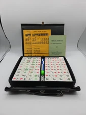 American Mah Jong Set 148 White Tiles with Dice & Carry Case