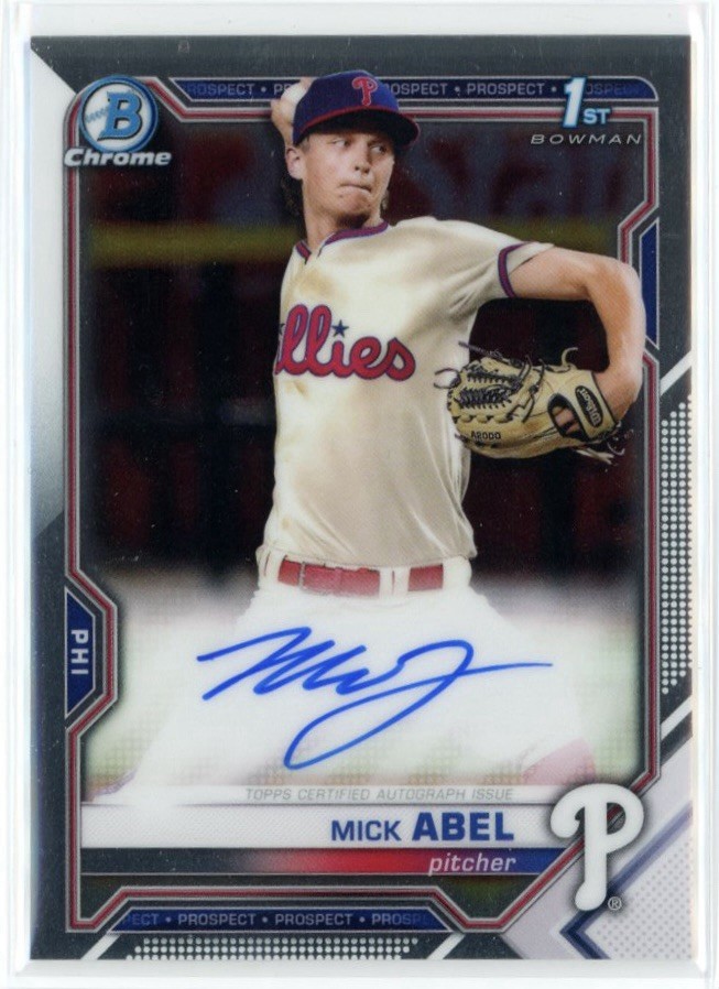 2021 Bowman #CPA-MAB Mick Abel Chrome Prospect Autographs Auto