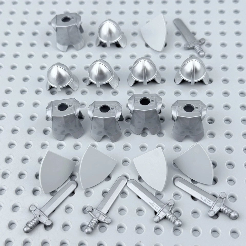 LEGO Medieval Castle Armoy Lot - 5x Helmets Shields Armor Swords NO Minifig NEW - Image 4 of 4