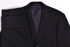 Hugo Boss Einstein Black Wool 3-Button Suit 44 L Pleated Pants 34x32