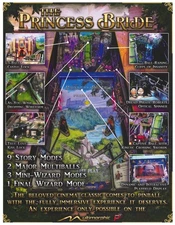 The Princess Bride Multimorphic Pinball Flyer / Brochure/ Ad - Hard to Find