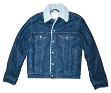 Levi's Original SHERPA LINED dark wash denim TRUCKER Jacket  Small