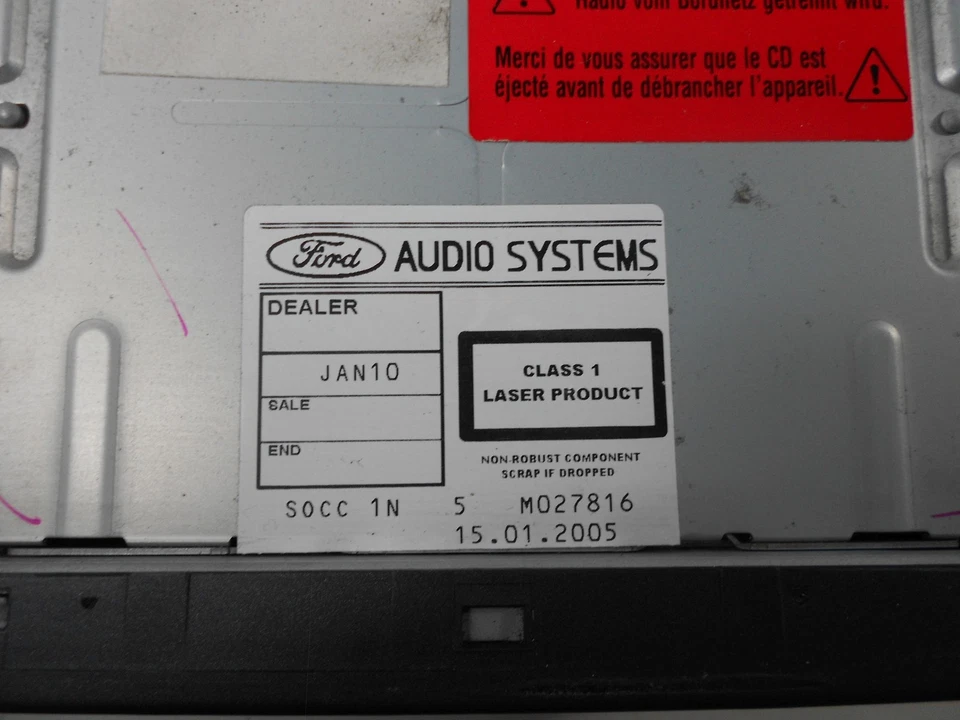 Ford Focus II 2005 CD-Player-Radio 4M5T-18C815-BE CODE OK - Bild 3 von 4