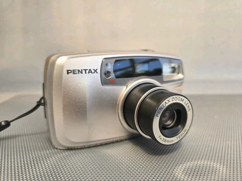 Pentax Espio 738S 35mm Film Point and Shoot Camera Silver 