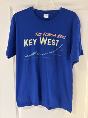 NWOT The Florida Keys Key West Florida Map T-Shirt Size Medium Short Sleeve