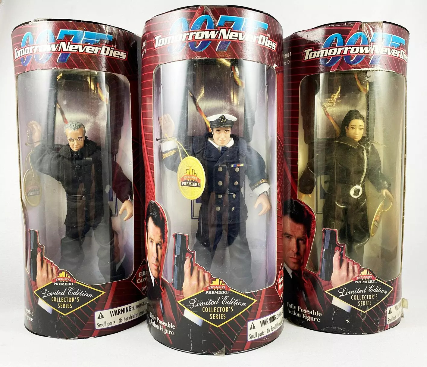Figurines James Bond Demain Ne Meurt Jamais série exclusive de trois pièces
