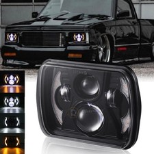 Fit Chevy S10 Pickup 1982-1997 5x7 7x6 Led Headlight Halo Drl Hilow Beam H6054 Fit Chevy S10 Pickup 1982-1997 5x7 7x6 Led Headlight Halo Drl Hilow Beam H6054