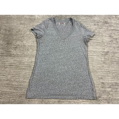 Red Camel T-Shirt Womens Small Gray V-Neck Short Sleeve Heathered Tri-blend Tee