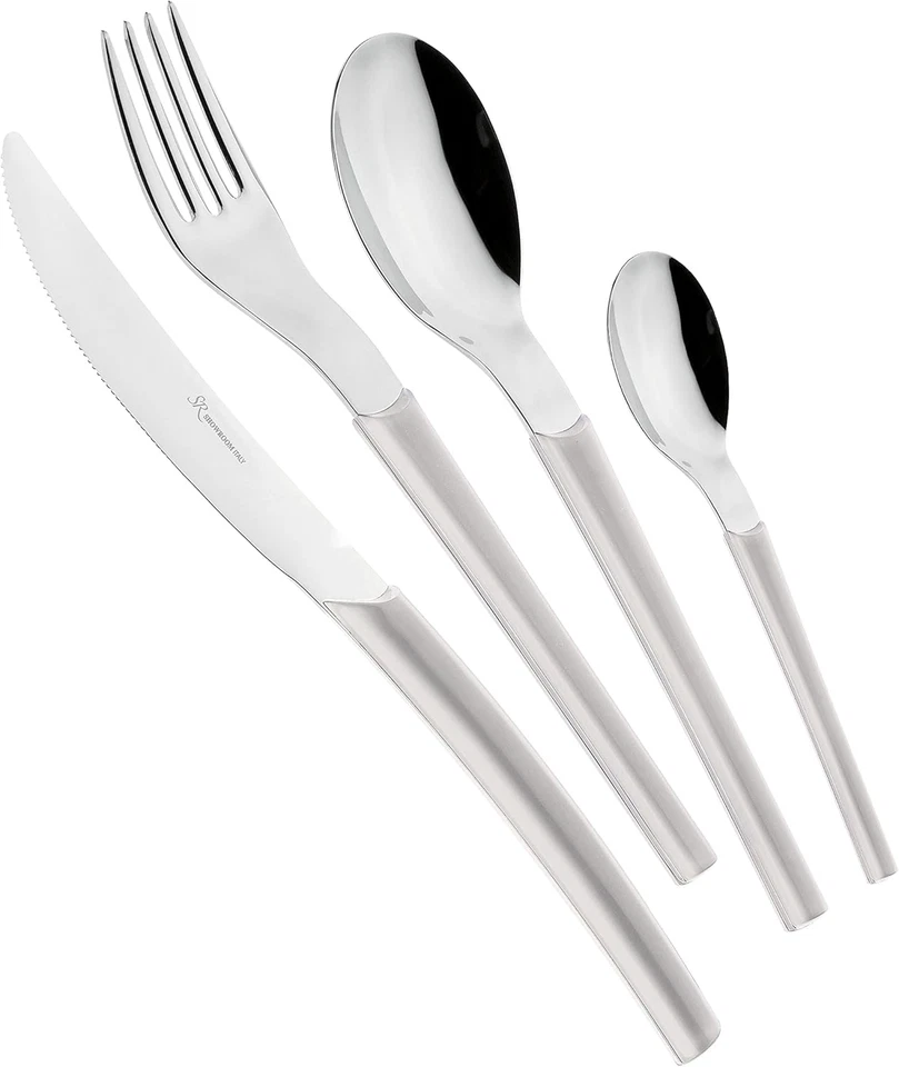 Loto Bianco 19 - Set Di Posate Da Tavola in Acciaio Inox 18/10, per 6 Persone, 2 - Immagine 4 di 4