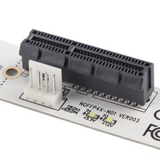 NGFF M.2 Key M To PCI-E Express 4X Riser Card Adapter W LED Voltage Indicator