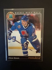1993-94 Pinnacle Chris Simon Rookie Card RC #219. rookie card picture