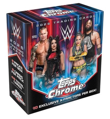 2026 TOPPS CHROME WWE Wrestling MEGA BOX (48 Cards) Brand New Sealed Presale QTY