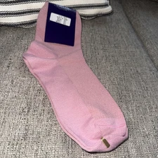 Ralph Lauren Purple Short Socks 55% Cotton 25% Linen 29% Nylon Pink Made I Japan