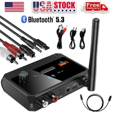 Bluetooth 5.3 Home Stereo Audio Receiver AUX USB Optical HD Music to RCA Adapter