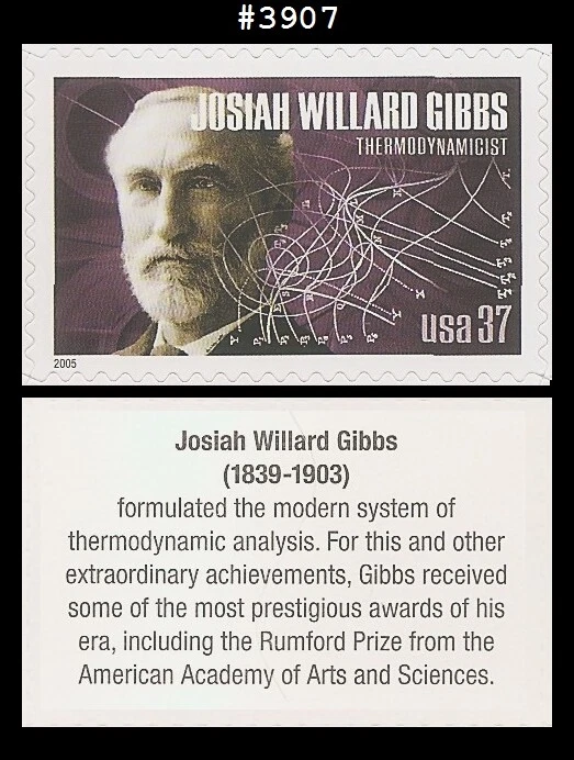 USA4 #3907 MNH American Scientists Gibbs Josiah Willard | eBay