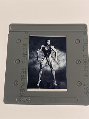 VINTAGE 1994 BODYBUILDER NUDE RISQUE 35MM TRANPARENCY SLIDE B&W SLIDE ...