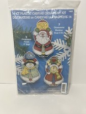 Design Works Santa SNOWMAN Reindeer Cross Stitch Ornament Kit 1402 SEALED