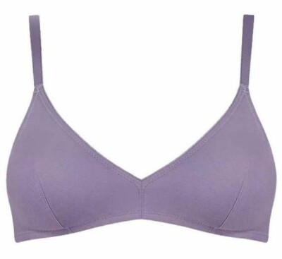Sloggi EverNew N Damen BH Baumwolle Basic ohne Bügel Lila Neu