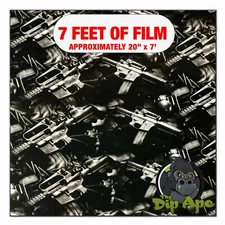 Hydrographic film AR Machine Gun hydro dipping 7' x 20" hydro dip