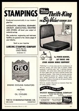 1957 Milsco Mfg Milwaukee WI Thrift-King Big Value Cushion Seat Vintage Print Ad