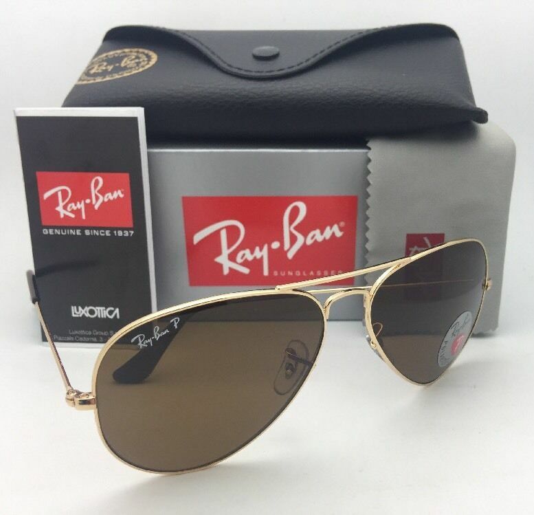 Polarized RAY-BAN Sunglasses LARGE METAL RB 3025 001/57 62-14 140
