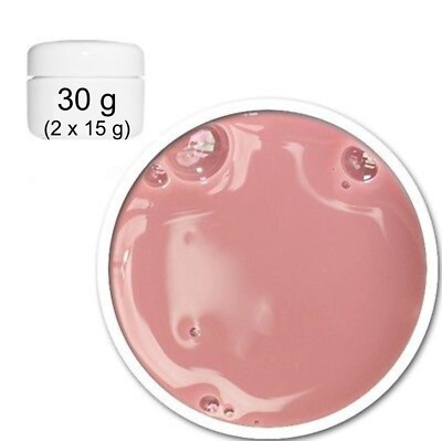30 g = 2 x 15 g UV/LED Classic French Cover Gel - Altrosa deckend / Make-Up Gel