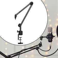 Bras de micro noir réglable, support de bureau pour Radio Podcast