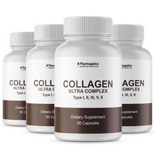 Collagen Ultra Complex Types I, II, III, V  X - 4 Bottles 360 Capsules