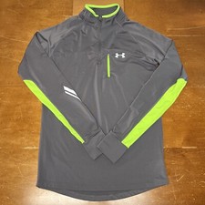 Under Armour Sweater Mens Small Gray All Season 1/4 Zip Pullover Long Sleeve