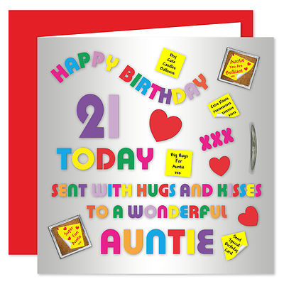 Auntie Happy Birthday Card Age Range 18 60 Years Alphabet Design  Australia - Main Image