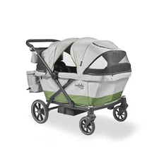 Larktale Caravan Coupe Quad, Gray/Green - Compact Stroller/Wagon for Kids & B...