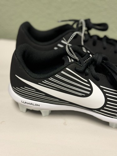 NWT Nike Lunarlon Black & White Softball Molded Cleats AO7918-002 Shoes Size 9.5 - Picture 8 of 11