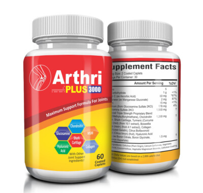ARTHRI PLUS For Pain In The Back Joints Bones  Back Tendons Heavy  2 BOTTLES