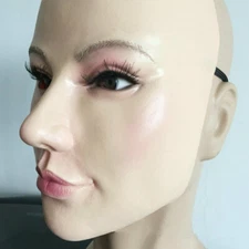 Beauty mask latex Female Mask Halloween Costumes performance Half Face Style