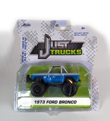 Jada Just Trucks 1973 Ford Bronco Wave 46 Blue & Silver 1:64 Scale